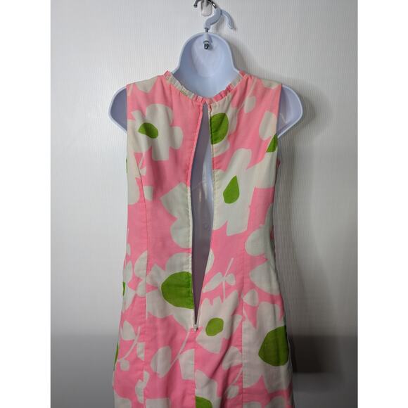 Vintage 60's Sassy by Gregg Draddy Skort Mini Dress Pink Graphic Floral Pattern - Picture 6 of 10